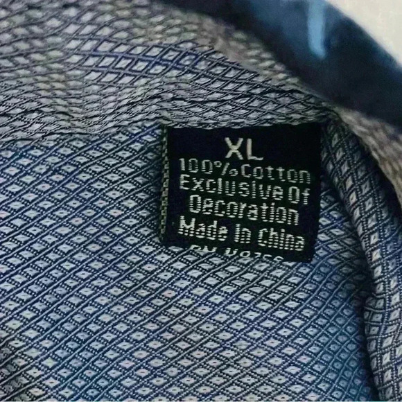 Malibu Cowboy Men’s Navy Embroider Western Cotton Button Down Shirt Size XL - Picture 12 of 12